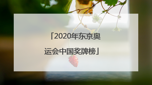 「2020年东京奥运会中国奖牌榜」2020年东京奥运会中国奖牌榜7月26