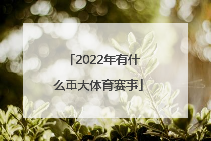 「2022年有什么重大体育赛事」2022年中国有什么重大纪念日