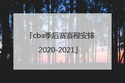 「cba季后赛赛程安排2020-2021」cba季后赛赛程安排2020-2021辽宁队
